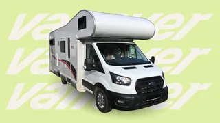 Wohnmobil mit Alkoven - Außenansicht