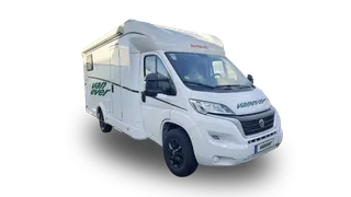 Wohnmobil mit getrennten Betten von außen